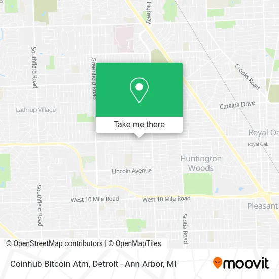 Coinhub Bitcoin Atm map
