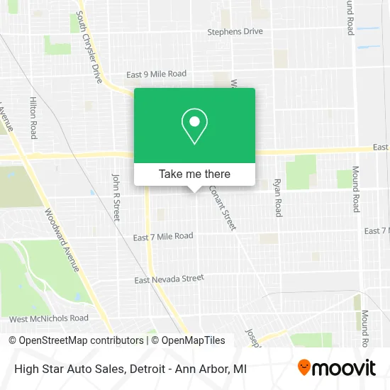 High Star Auto Sales map