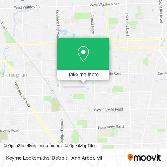 Keyme Locksmiths map