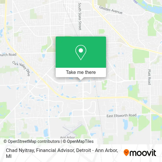 Chad Nyitray, Financial Advisor map