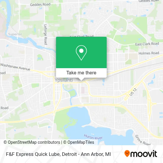 F&F Express Quick Lube map