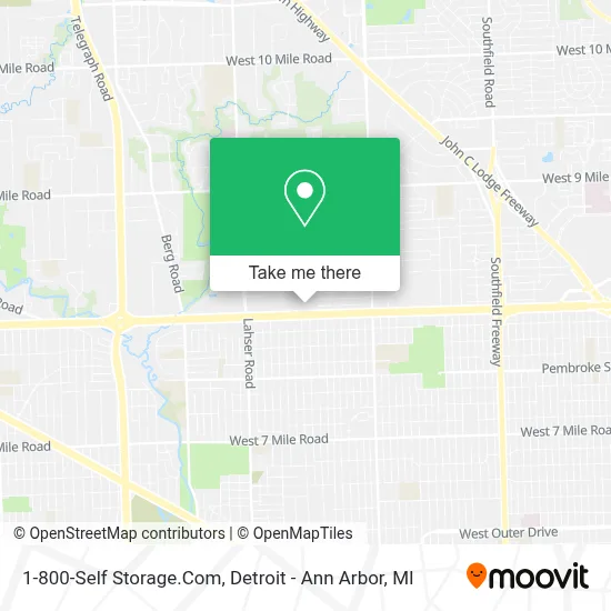 1-800-Self Storage.Com map