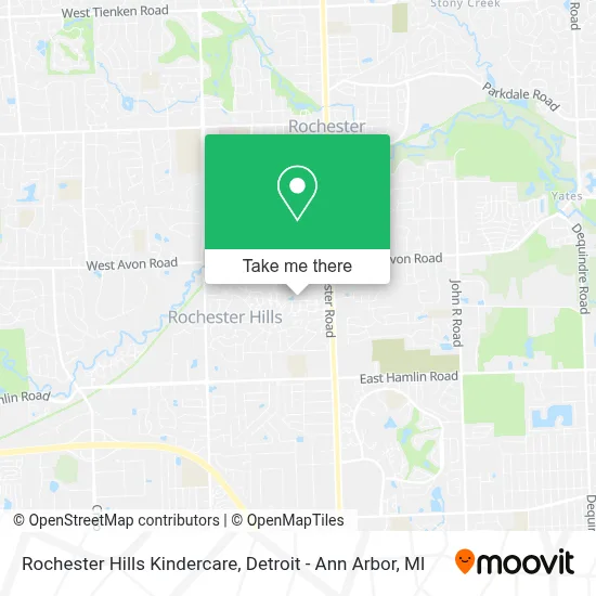 Rochester Hills Kindercare map