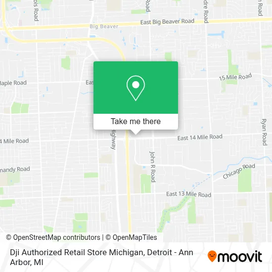Dji Authorized Retail Store Michigan map