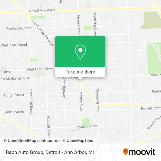 Bach Auto Group map