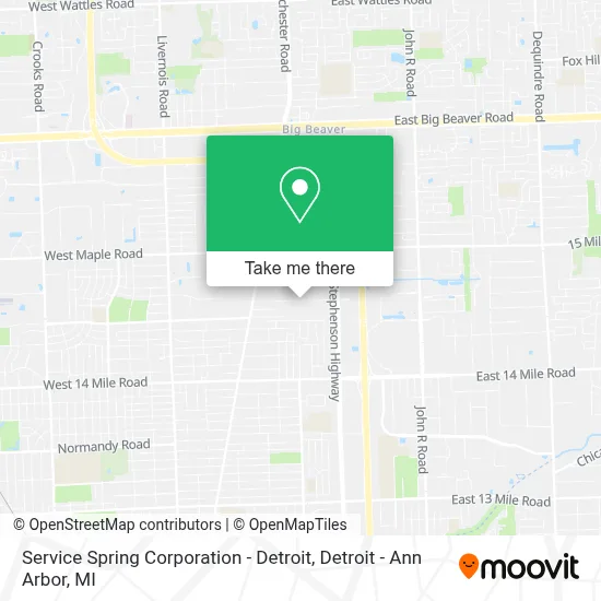 Service Spring Corporation - Detroit map