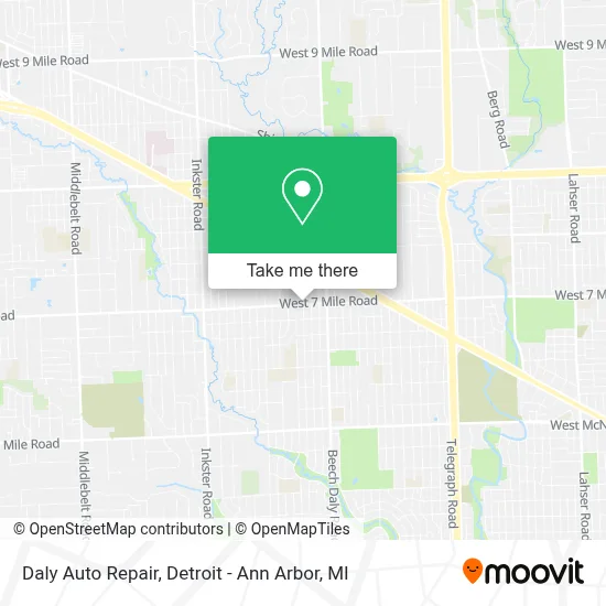 Daly Auto Repair map