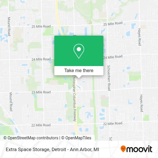 Extra Space Storage map