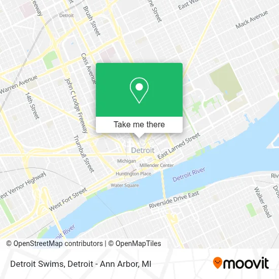 Detroit Swims map