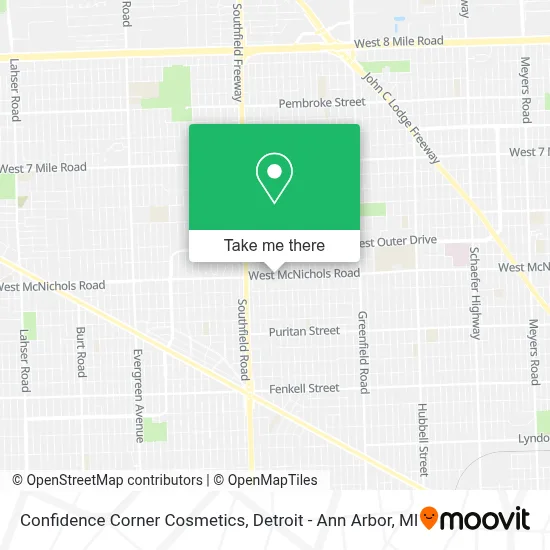 Confidence Corner Cosmetics map