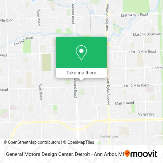 General Motors Design Center map