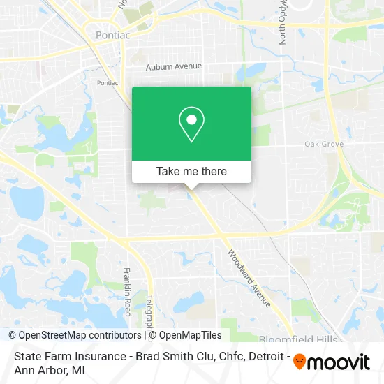 State Farm Insurance - Brad Smith Clu, Chfc map