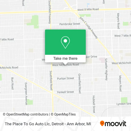 The Place To Go Auto Llc map