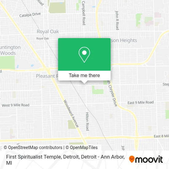 First Spiritualist Temple, Detroit map