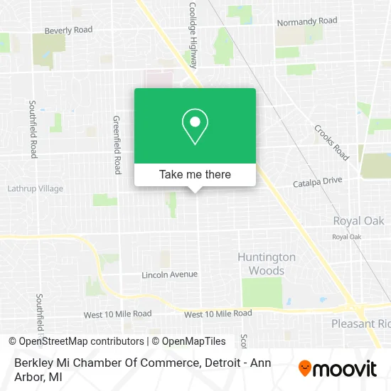 Berkley Mi Chamber Of Commerce map