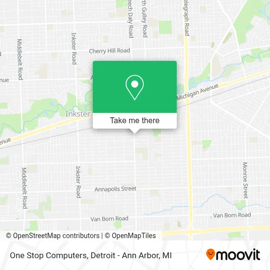 One Stop Computers map