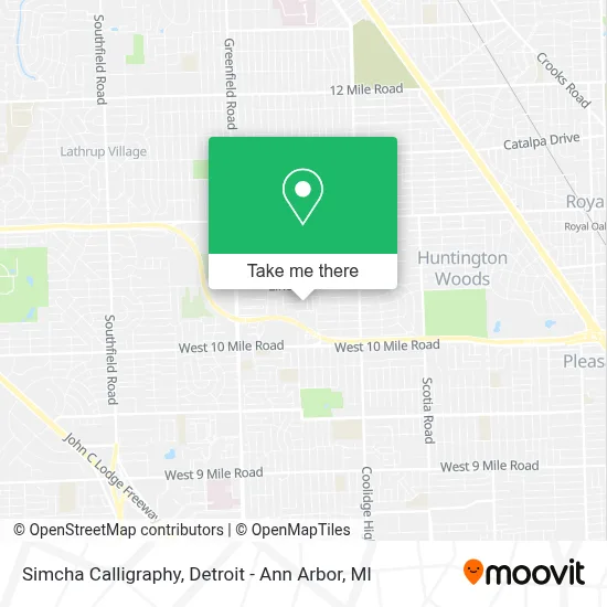 Simcha Calligraphy map
