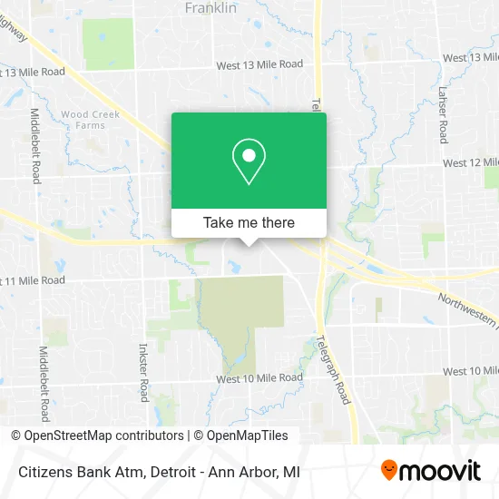 Citizens Bank Atm map