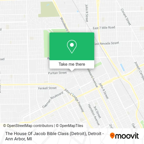 The House Of Jacob Bible Class (Detroit) map