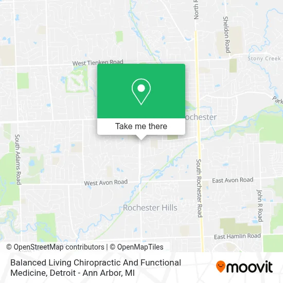 Balanced Living Chiropractic And Functional Medicine map