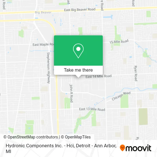 Hydronic Components Inc. - Hci map