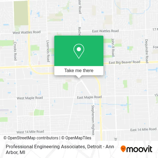Professional Engineering Associates map