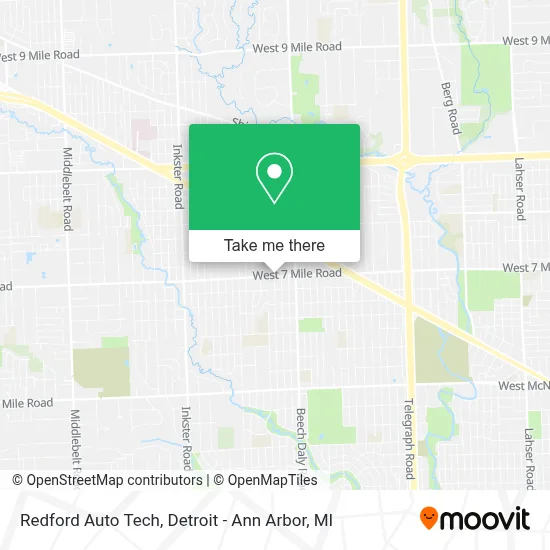 Redford Auto Tech map