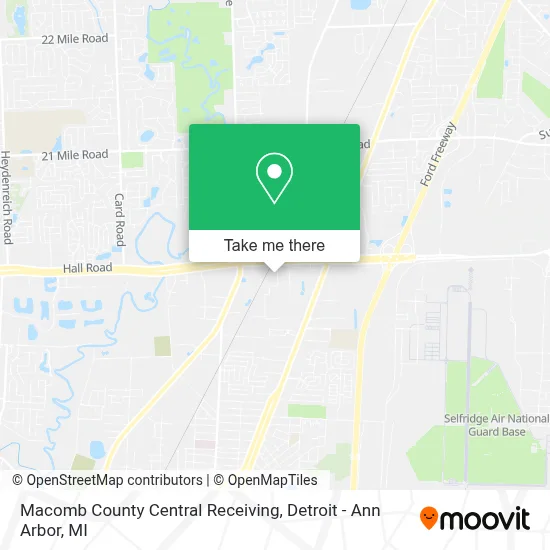 Macomb County Central Receiving map