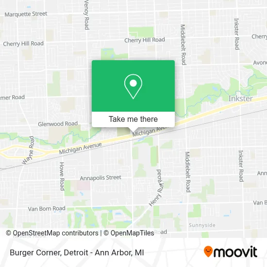 Burger Corner map