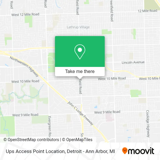 Ups Access Point Location map