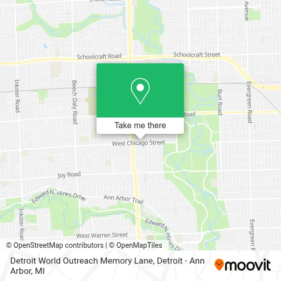 Detroit World Outreach Memory Lane map