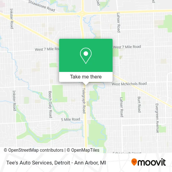 Tee's Auto Services map