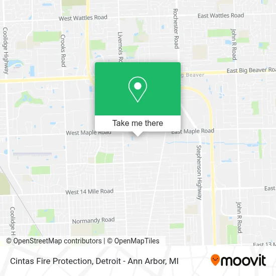 Cintas Fire Protection map