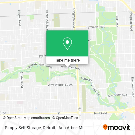 Simply Self Storage map
