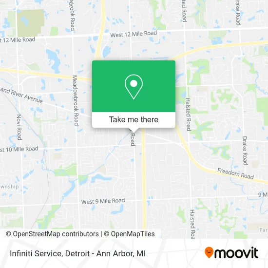 Infiniti Service map