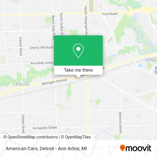 American Cars map