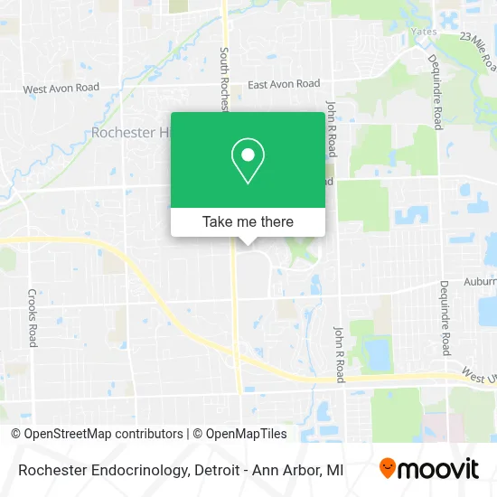 Rochester Endocrinology map