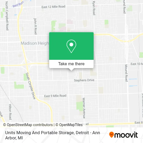 Units Moving And Portable Storage map