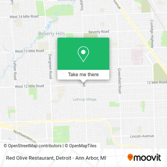 Red Olive Restaurant map