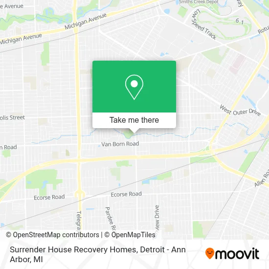 Surrender House Recovery Homes map