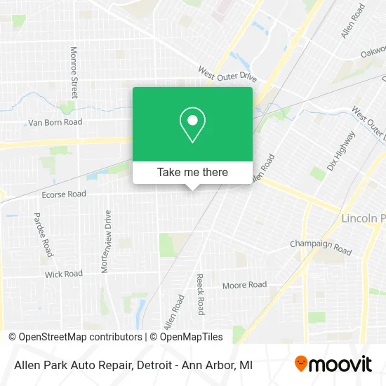 Allen Park Auto Repair map