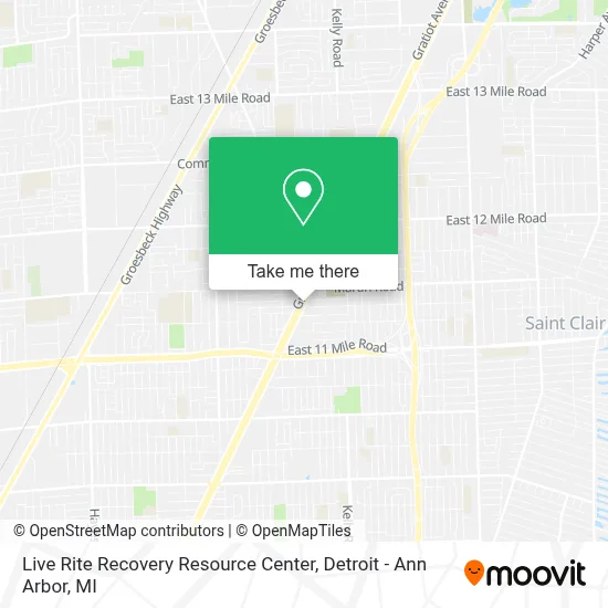 Live Rite Recovery Resource Center map