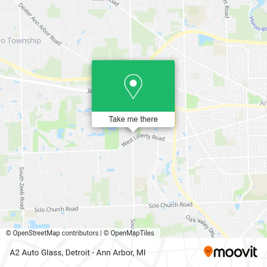 A2 Auto Glass map