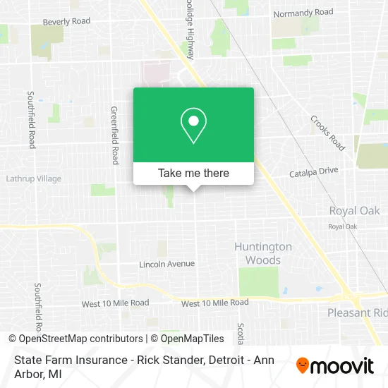 State Farm Insurance - Rick Stander map
