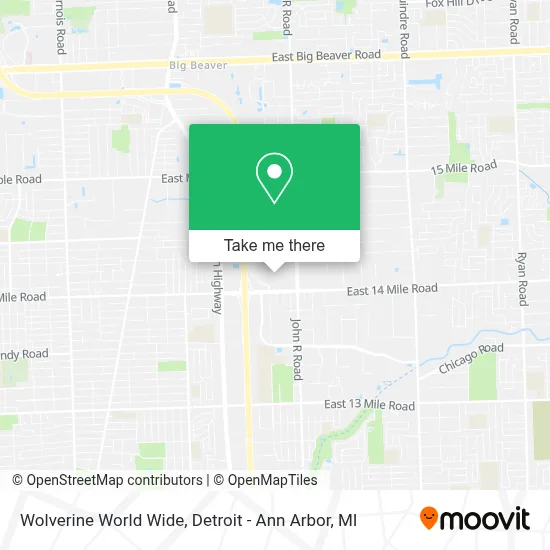 Wolverine World Wide map