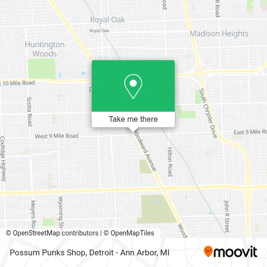 Possum Punks Shop map