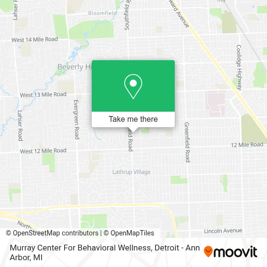 Murray Center For Behavioral Wellness map