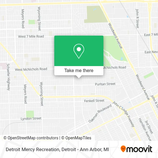 Detroit Mercy Recreation map