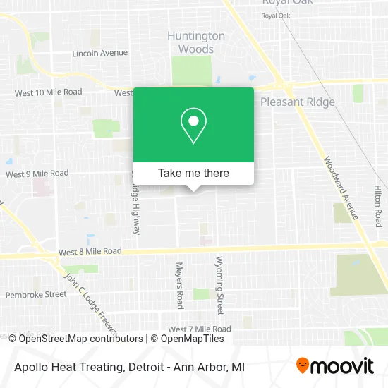 Apollo Heat Treating map