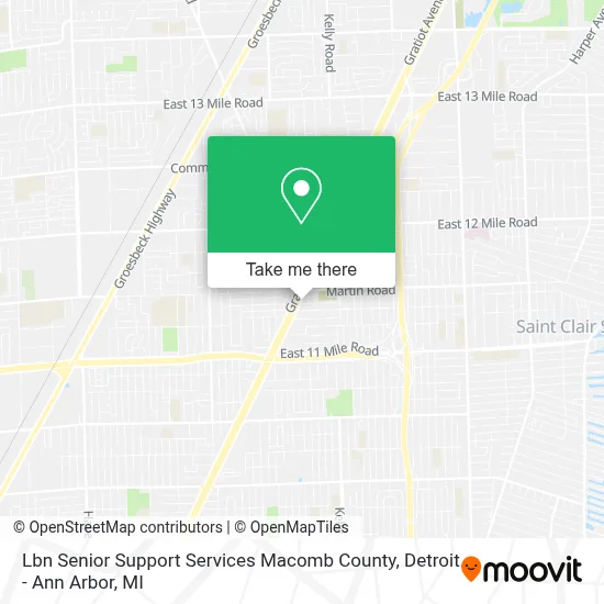 Lbn Senior Support Services Macomb County map